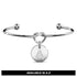 Fancy Alphabet Letter Initial Bangle in White Gold